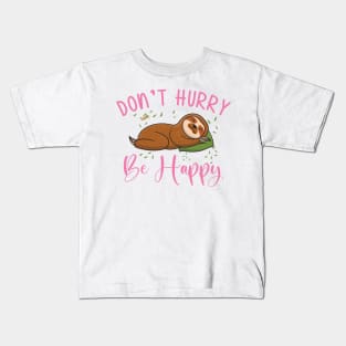 Cute Sloth Lazy Office Worker Working Sloth Statement Chill Kids T-Shirt